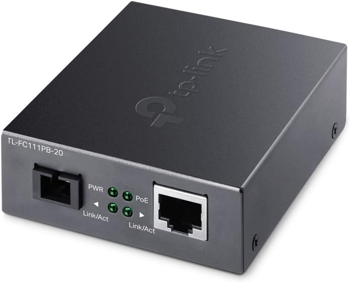 WDM Media Converter 10/100 Mbps met 1-poort PoE