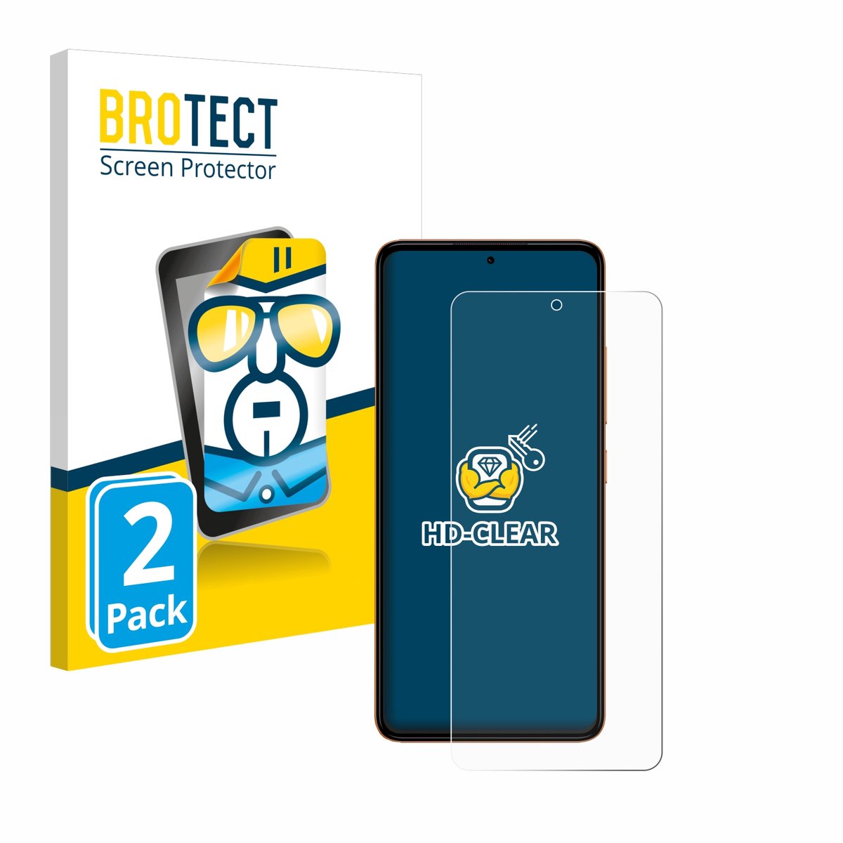 BROTECT - Screenprotector voor HMD Pulse - Folie Beschermfolie transparant 2 Stuks