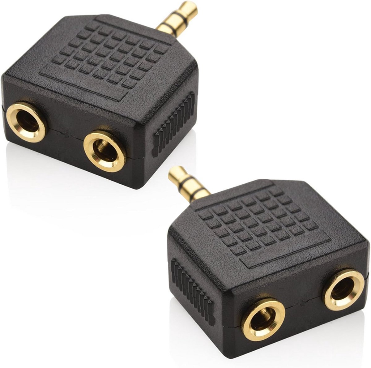 2-Pack 3.5mm Y-Kabel Audio Splitter - 1 Man naar 2 Vrouw - Hoofdtelefoon & Speaker Splitter