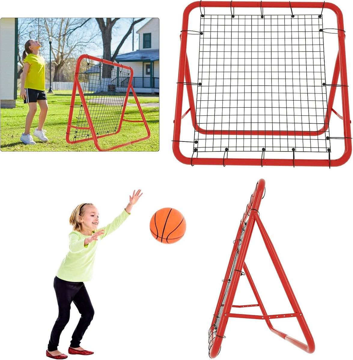 Voetbal Rebounder Inklapbaar - Trainingshulp Met 5 Verstelbare Hoeken