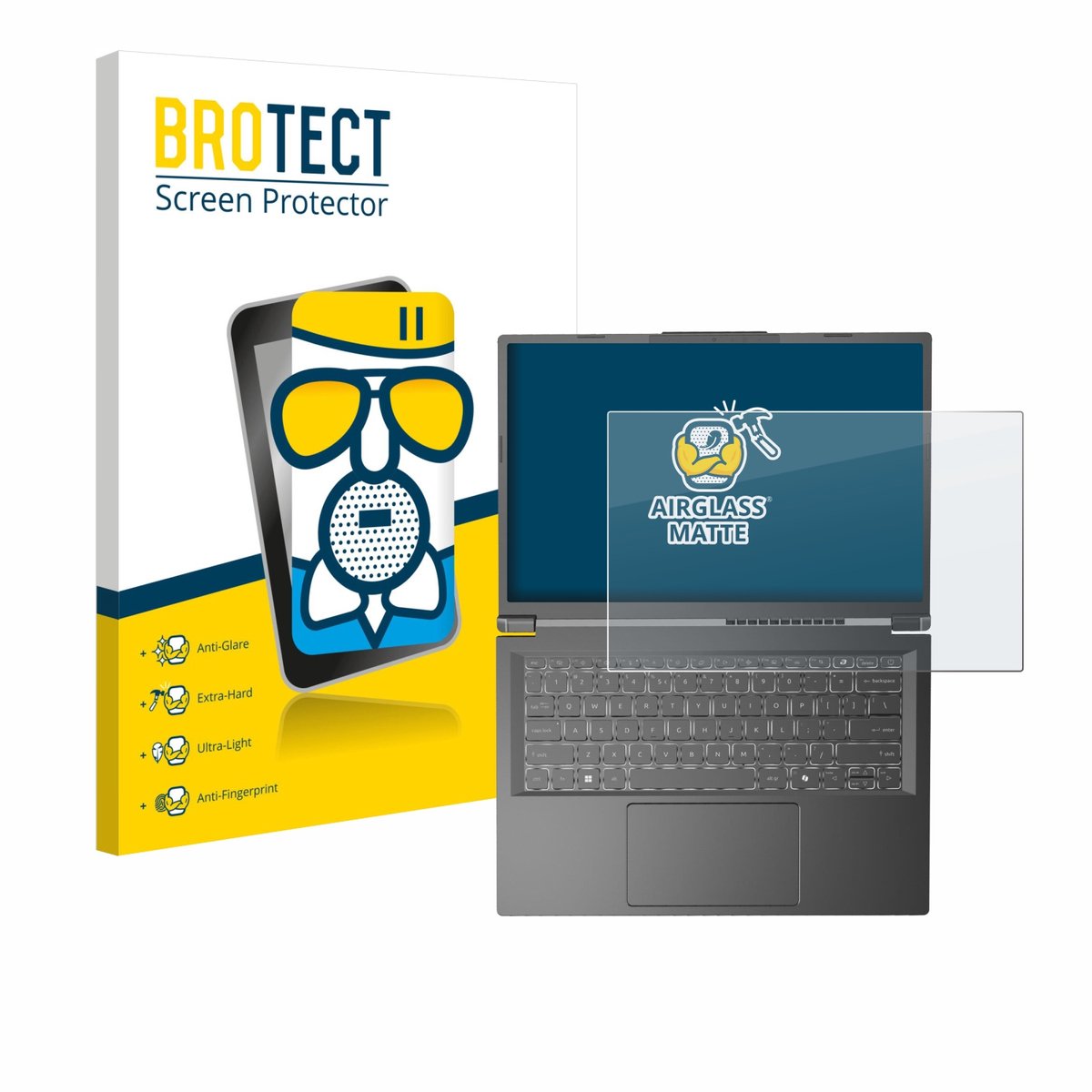 BROTECT - Screenprotector voor Acer Aspire 14 AI - Folie Beschermfolie Beschermglas matte