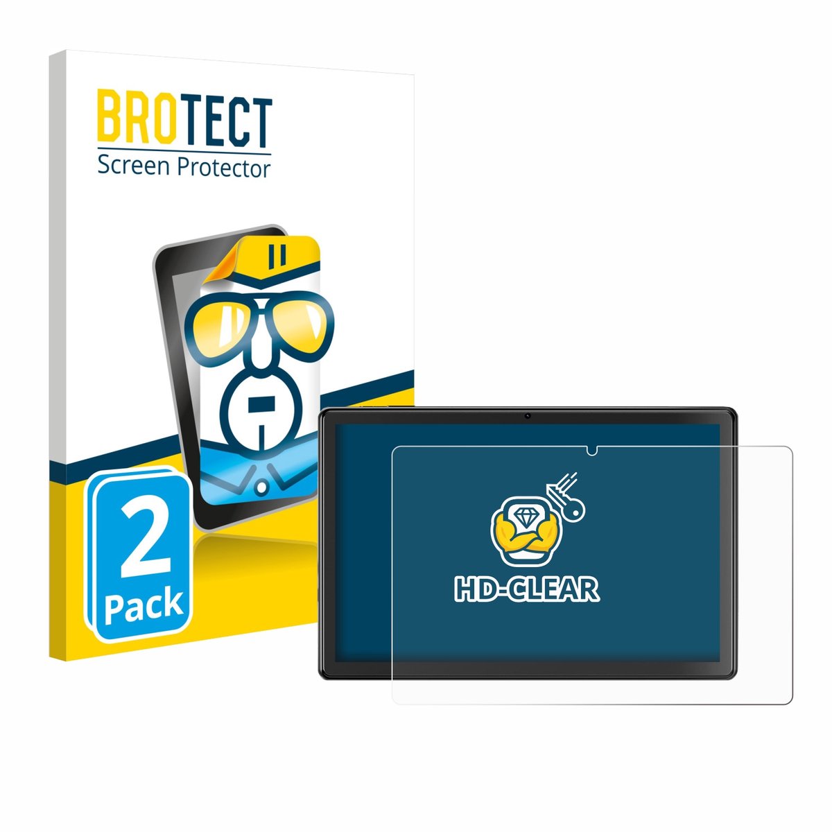 BROTECT - Screenprotector voor SGIN T10 Pro 10.1" - Folie Beschermfolie transparant 2 Stuks