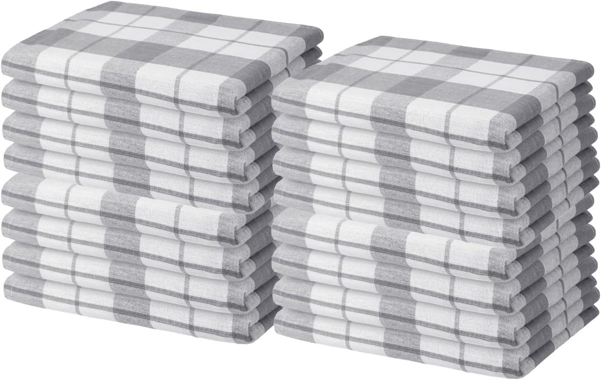 Set van 16 Absorberende Theedoeken Katoen 50x70 cm - Sneldrogend en Hypoallergeen