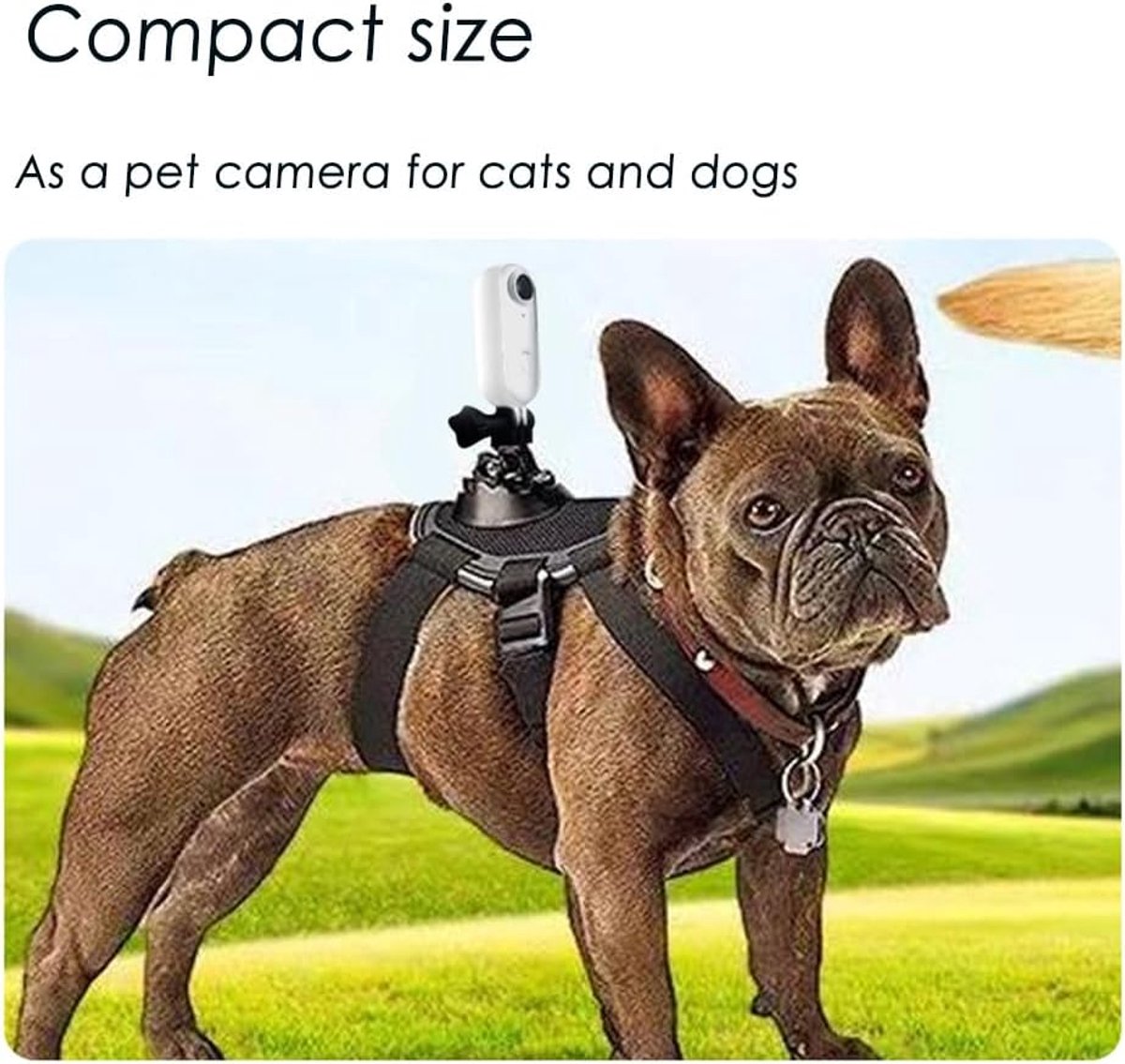 Mini-Sportcamera 1080p Formaat Inch Met 360 Graden Draaibare Clip en Magnetische Clip, Actiecam, POV-Opname, Handsfree, Draagbare Camera, Vlogging 120° Voor fiets, Motorfietsen, Audio- en-（Wit） thumbnail 6