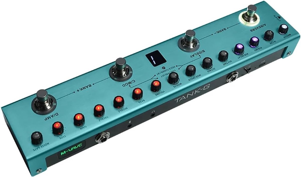 Gitaar Multi-Effect Pedaal met 36 Presets en XLR Uitgang