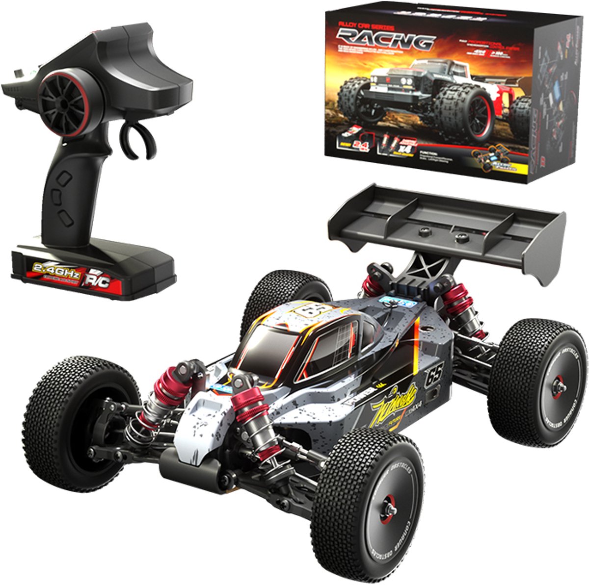 RC Buggy 4WD – Brushless Motor – Offroad Race Auto – Metalen Chassis – 2.4GHz – Oplaadbaar
