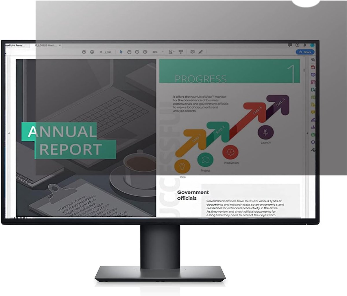 20 Inch Privacyfilter voor Laptop Scherm 16:9 - Verwijderbaar Antireflectie Privacyscherm
