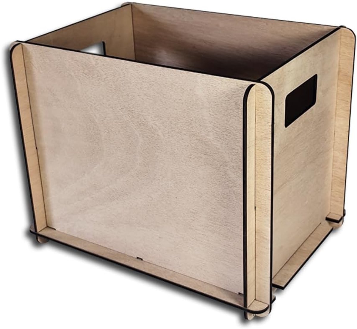 Houten Box voor 65 Vinyl Platen - LP Opbergkoffer