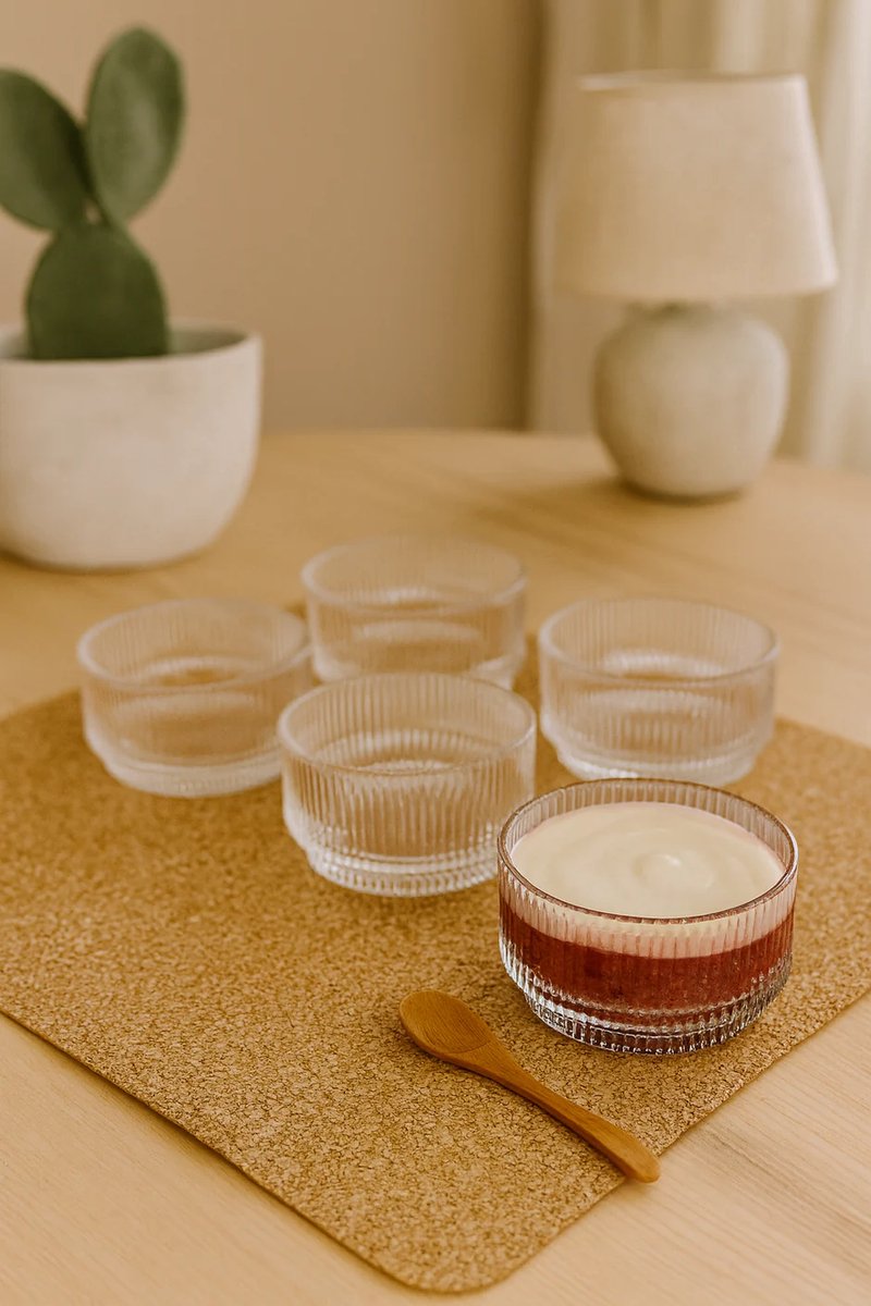 Glas - glazen schaal op voet - 6 stuks - 200 ml - transparant - 9 cm diameter