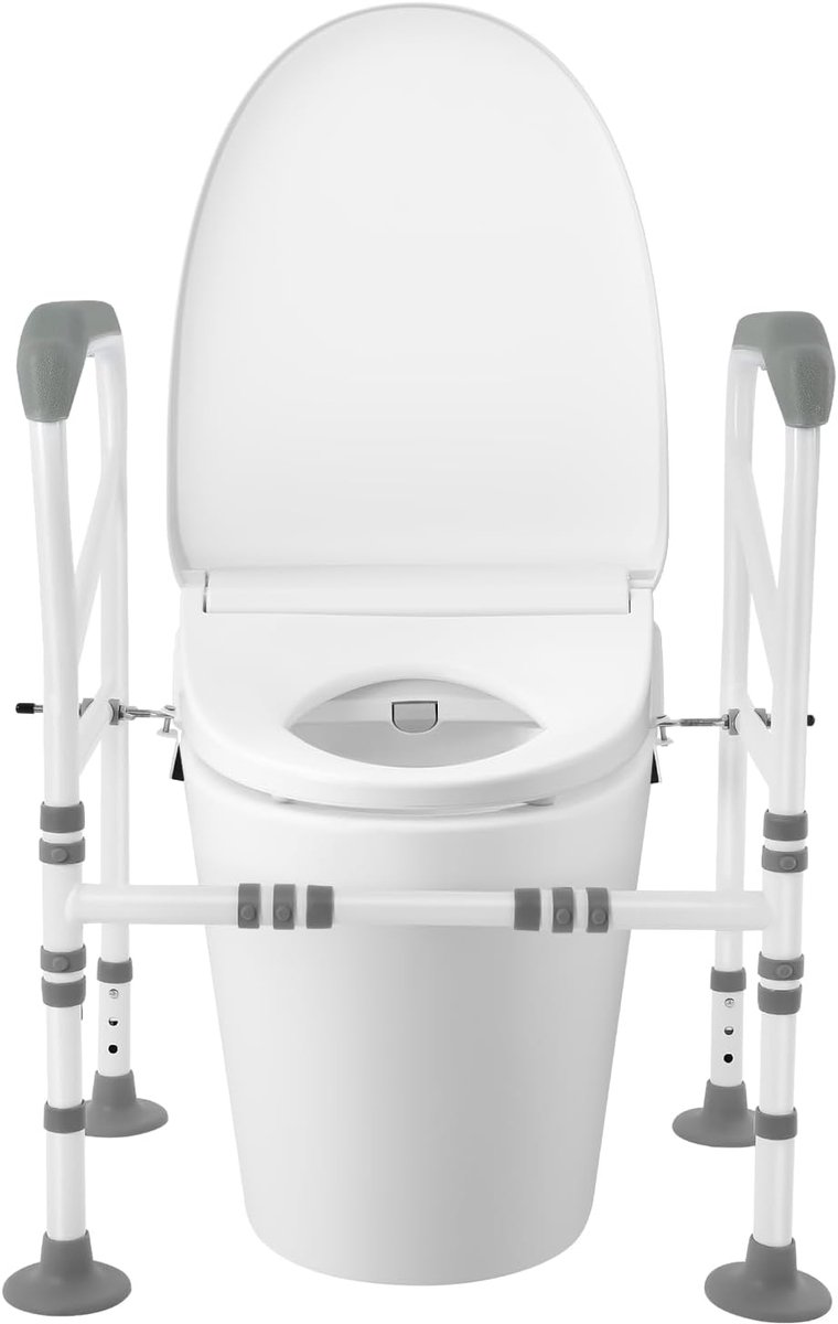In Hoogte Verstelbaar Toiletsteunframe voor Senioren en Gehandicapten