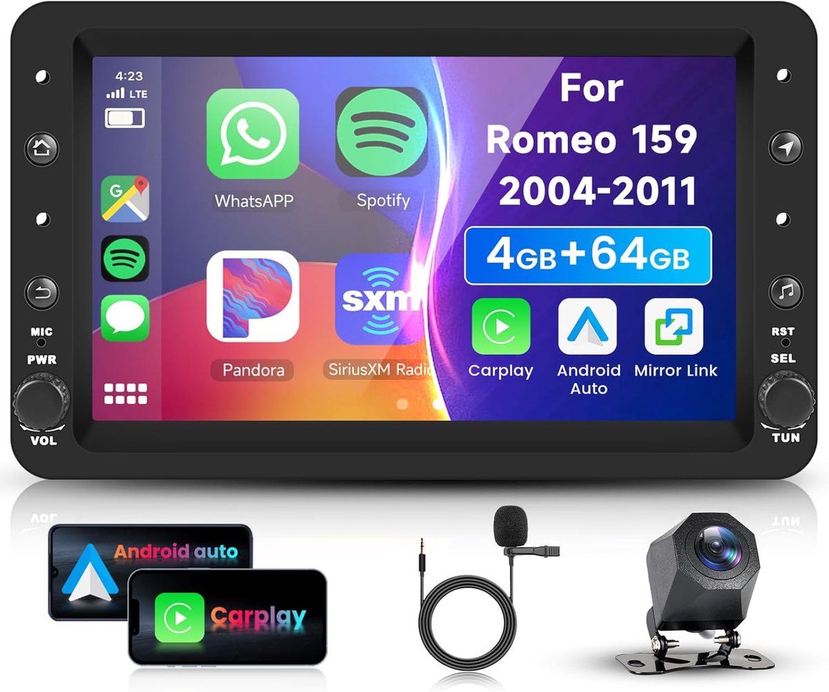 Autoradio - Multimedia Systeem - Auto Navigatie - Draadloos CarPlay Android Auto - 2DIN 7 Inch