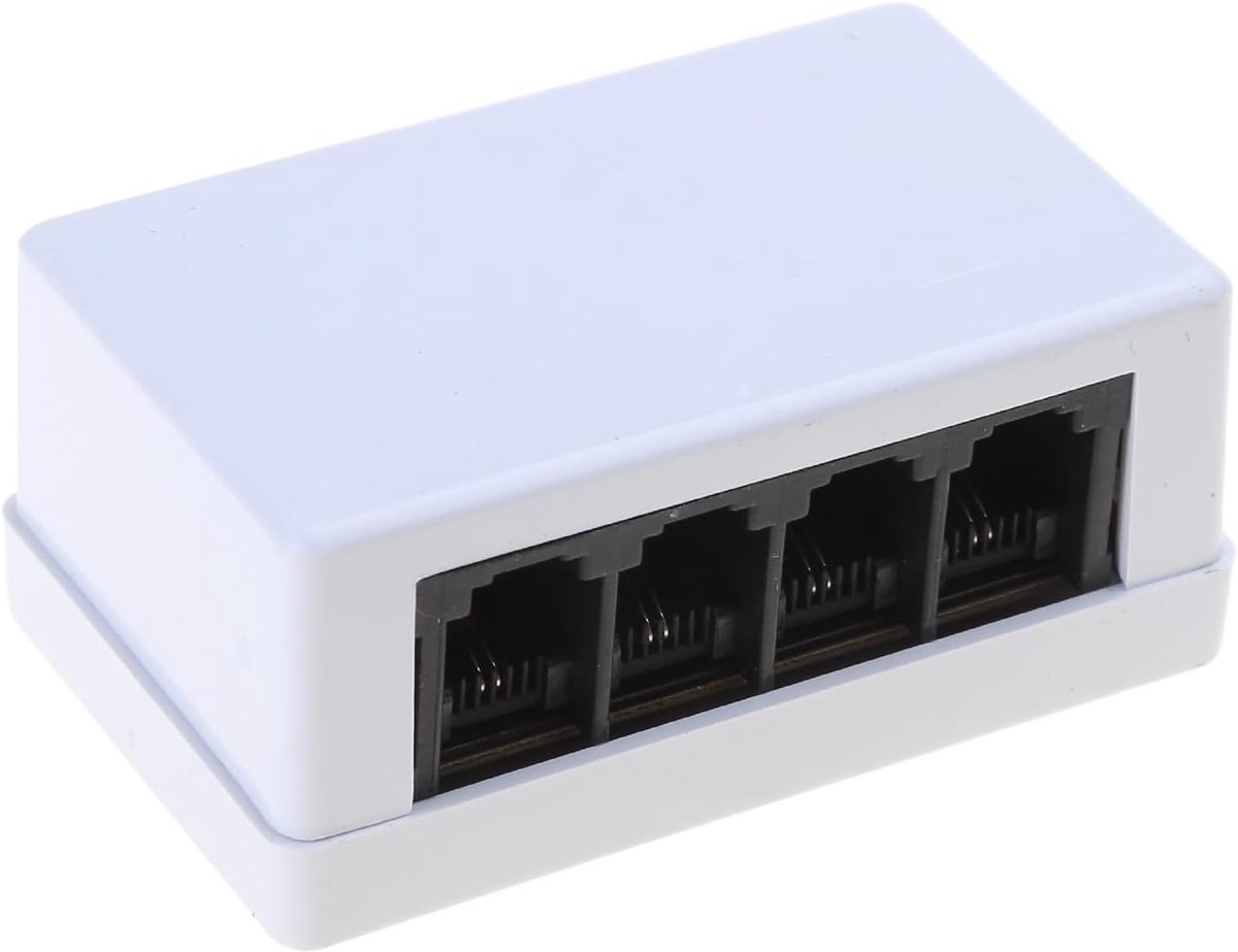 RJ45 naar RJ11 Adapter - Telefoonlijn Splitter - Meerdere Telefoons - Verdeel 1 naar 4