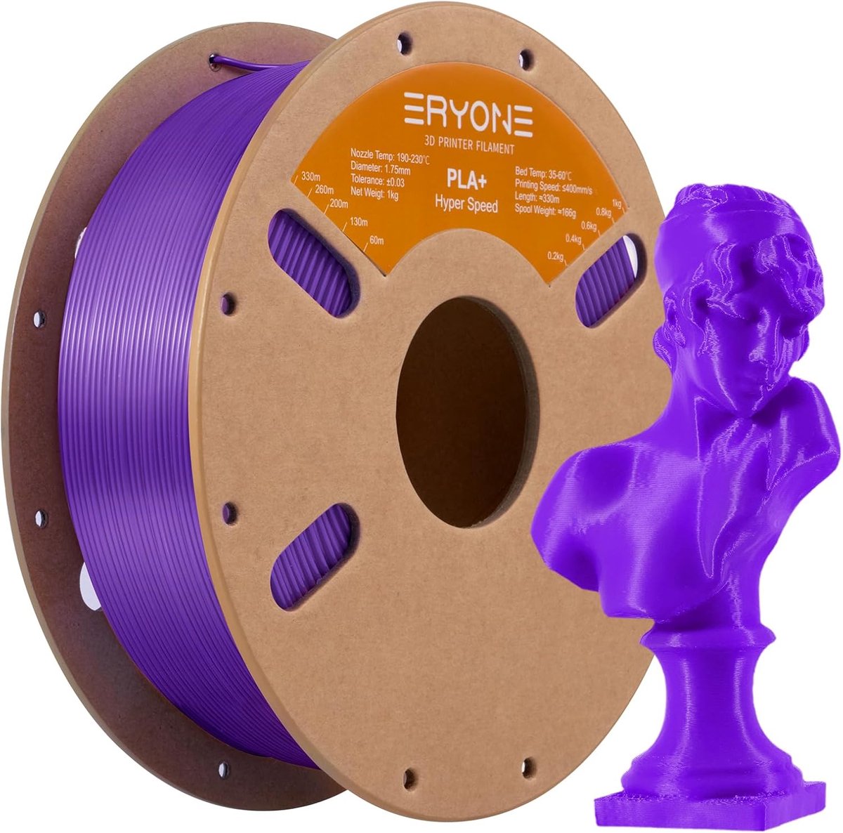 3D Print Filament - PLA Plus Draad - Snelle Prints - Hoge Snelheid - 1.75mm 1kg - Paars