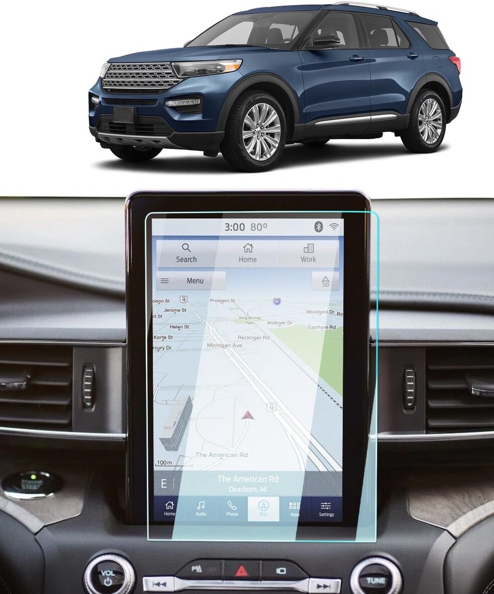 Autoscherm Beschermer - Navigatie Folie - Auto Interieur - 9H Gehard Glas - 10.1 Inch