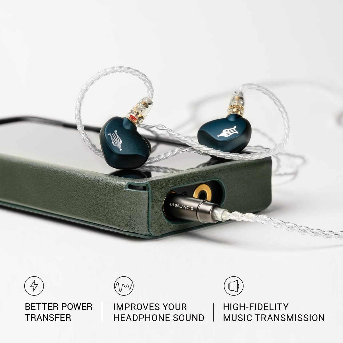 Hoogwaardige Upgrade Kabel voor Hoofdtelefoon met Verwisselbare Aansluitingen