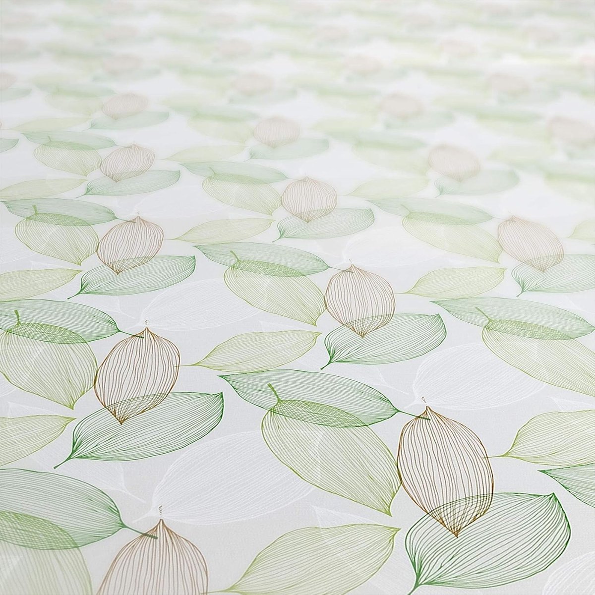 Afwasbaar Tafelkleed/Tafelzeil Groen Abstracte Bladeren PVC 2000 x 140 cm op Rol