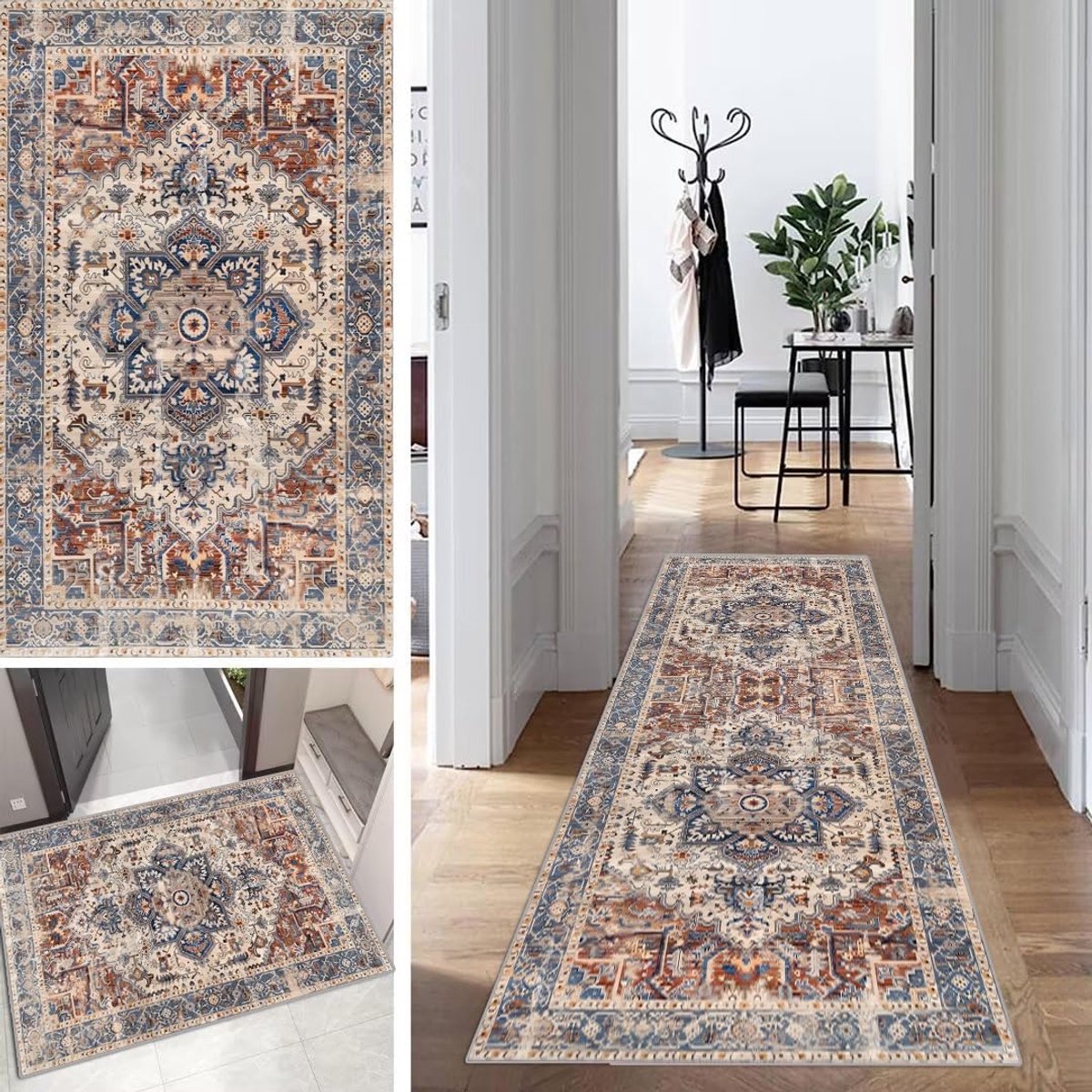 Boho Runner - Lange Keukenmat - Voordeur Entree - Niet-Glijdende Onderkant - 60 x 350 cm -