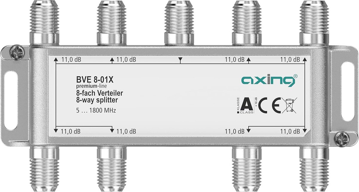 Verdeler TV Data - Signaal Verdeler - Signaal Verdelen - Hoge Afscherming Frequentie - 11 dB