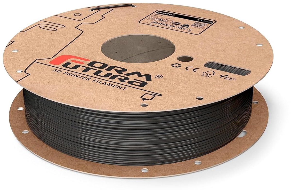 PLA 3D Printer Filament 1.75mm Zwart 750g - Eenvoudig Printen