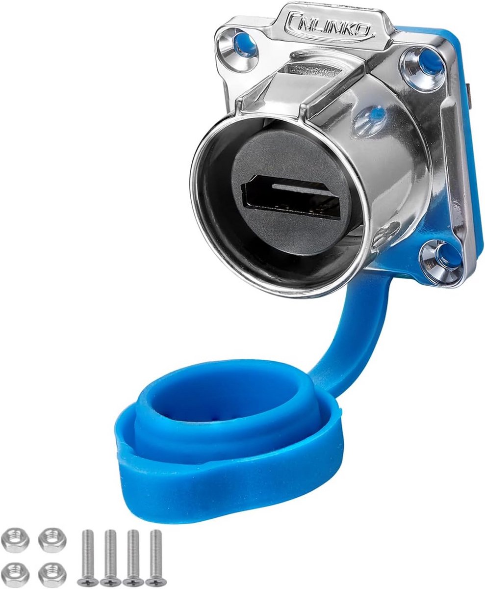 Waterdichte IP68 HDMI Paneelmontage Connector voor Audio/Video Aansluitingen