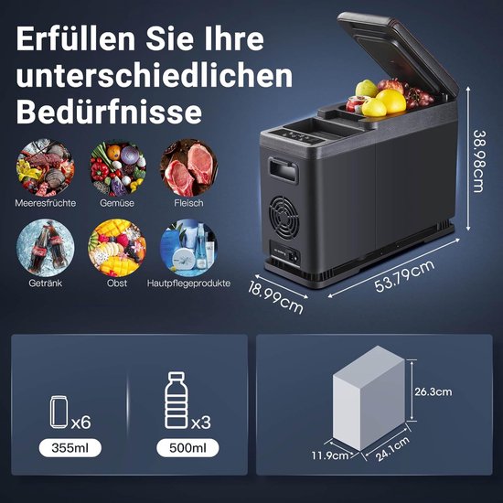Mini Compressor Koelbox 8L -15°C met USB en App Bediening voor Auto en Caravan van Merkloos — afbeelding 2