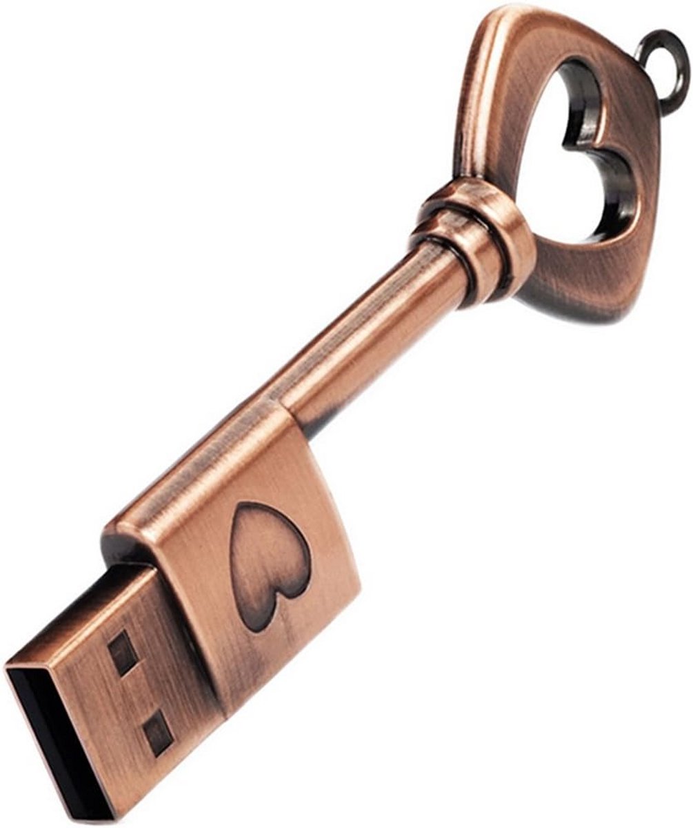 USB Stick 16GB Pendrive Metalen Hart USB 2.0 Geheugenstick Brons
