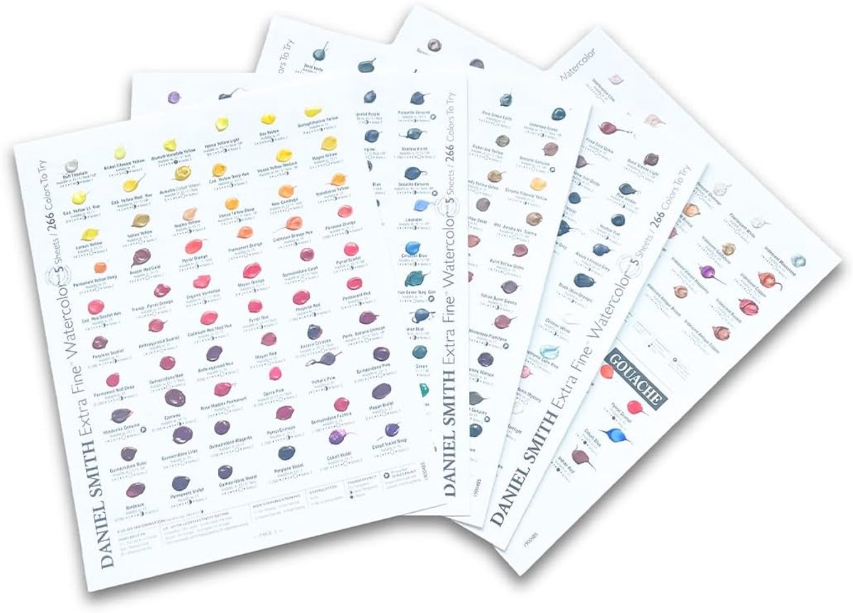 Dot Card Set: 288 Extra Fijne Aquarel & Gouache Kleurstalen voor Kunstenaars
