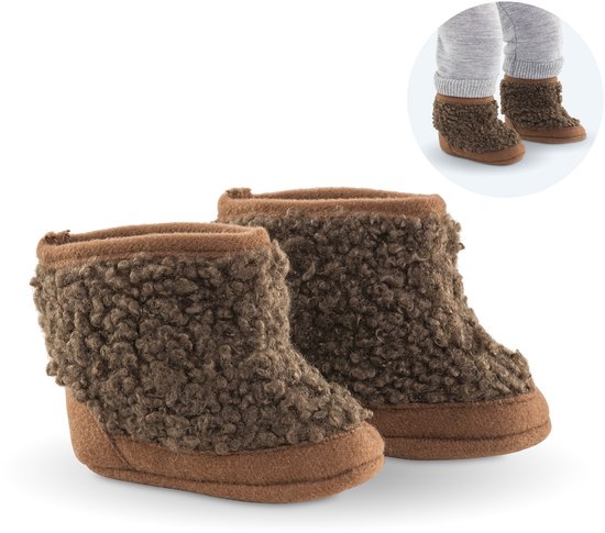 Corolle poppenlaarsjes schapenvacht-look bruin 36cm poppen accessoire. — afbeelding 4