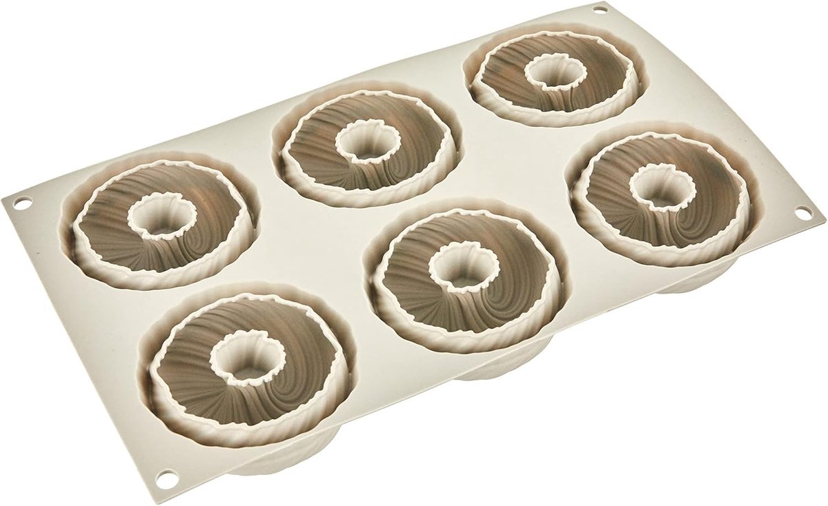 Siliconen Bakvorm Mini Vlechtwerk Taart of Gebak - Ø75 H 35 mm