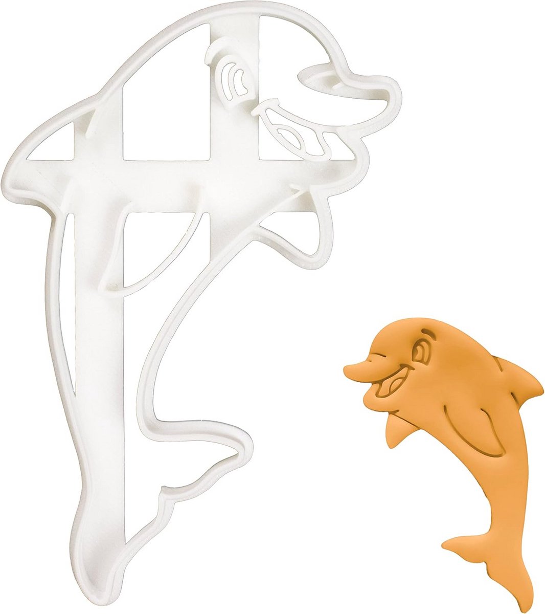 Gedetailleerde Koekjesuitsteker Dolfijn – Zee Dier Vorm voor Fondant, Deeg en Klei