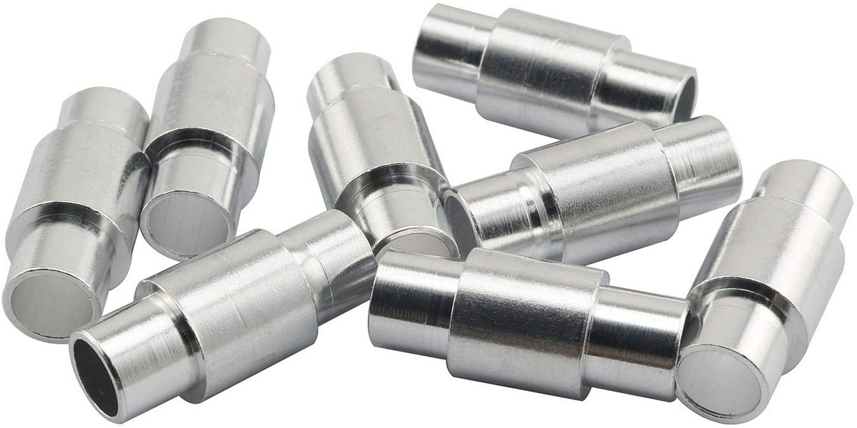 Set van 8 Aluminium Afstandhouders voor Skateboard en Rollerschaatswielen Zilver