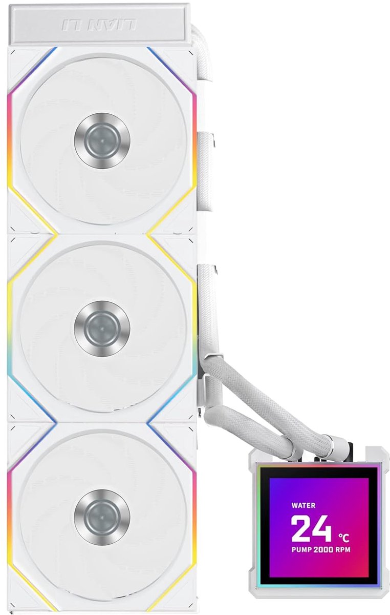 Waterkoeler PC - Component Koeling - Processor Koelen - 360mm Radiator IPS Display - 40 cm - Wit