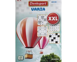 Denksport Varia Puzzelboek XXL Nummer 25 - Rode Luchtballonnen - Extra Dik! - 256 Pagina’s – Puzzelplezier Woordzoeker, Zweeds, Sudoku, Kruiswoord, Legpuzzel, Doorloper, Cijfercode, Blokpuzzel
