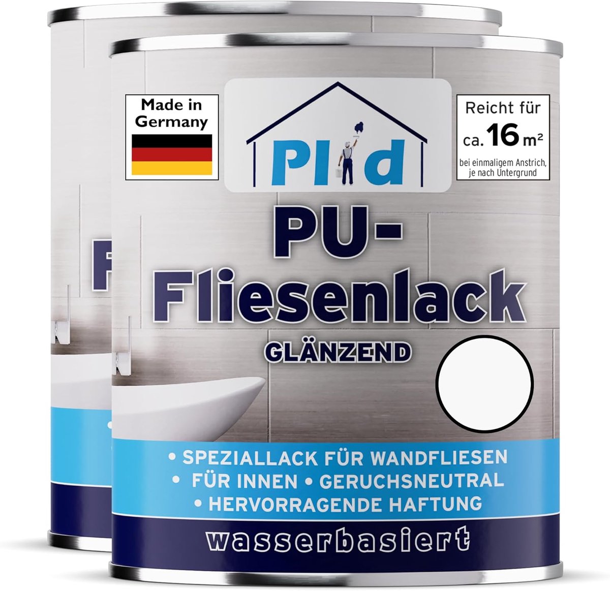 Vochtbestendige Tegelverf Wit 1,5L - Badkamer & Keuken Tegellak Binnenshuis - 3-in-1