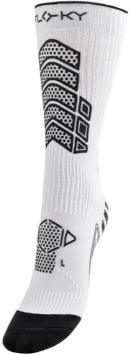 Sportkousen Voetbal - Biomechanische Sokken - Stabiliteit en Bescherming - Lokale Compressie Zone - Maat XS-S - Wit