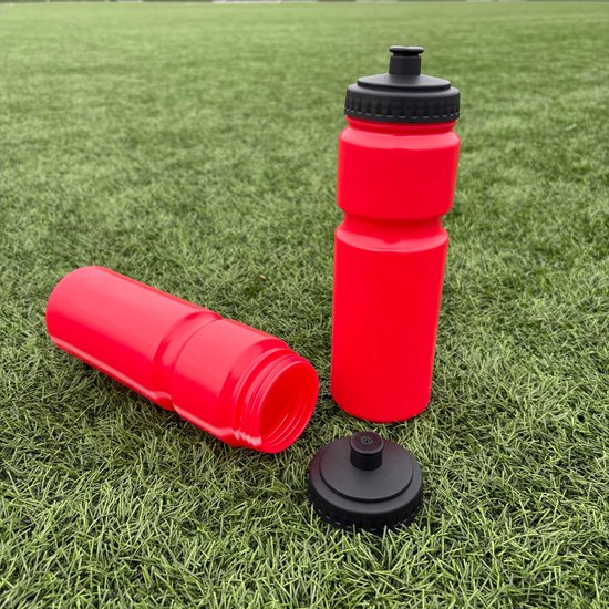 Bidon Rood 750 ml - Blanco Drinkfles met vingergrepen - Tacticcoach — afbeelding 3