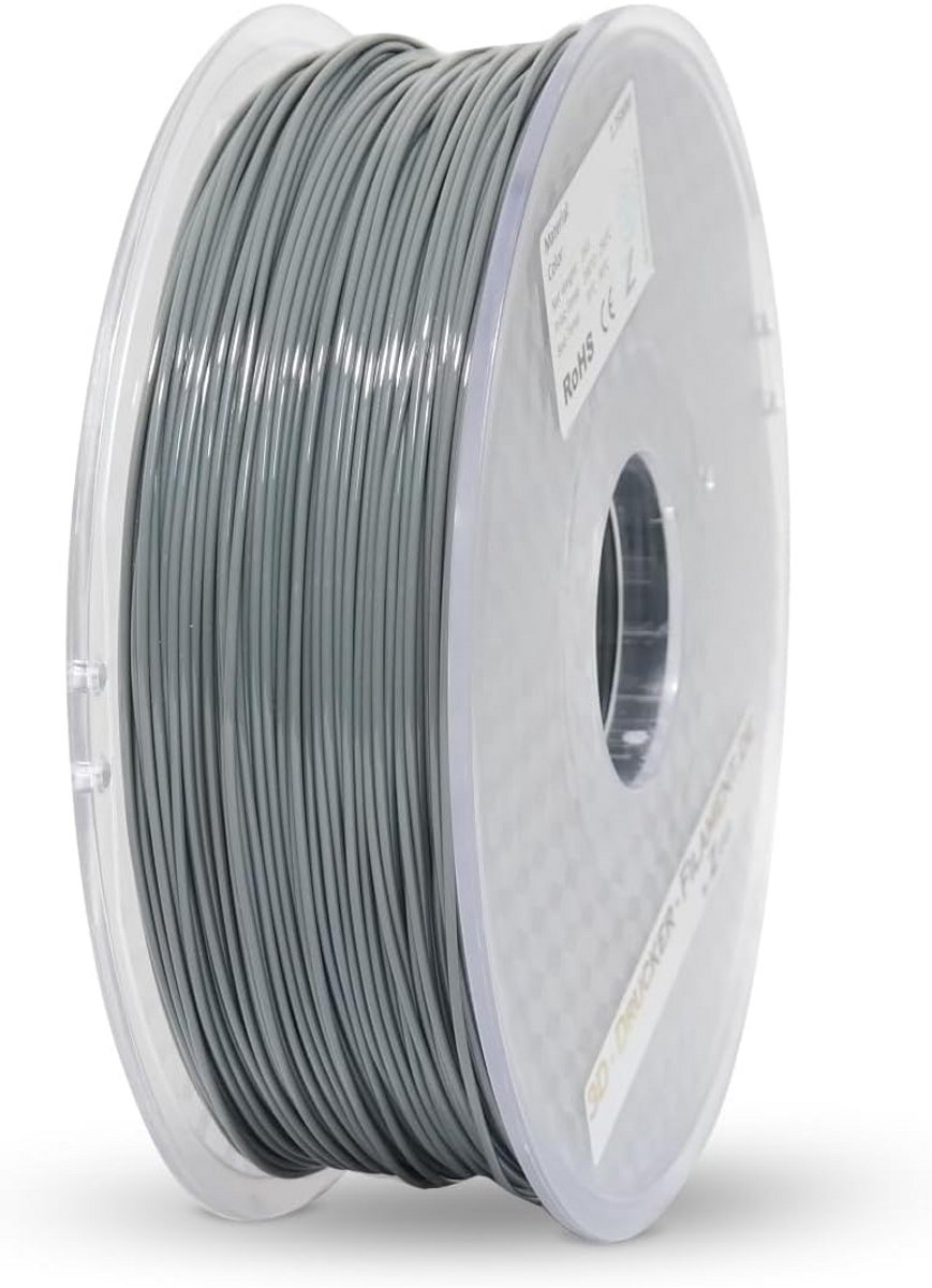 PLA Filament - 3D Print Materiaal - 3D Printer Gebruik - 1kg Spoel - 285mm Diameter - Grijs
