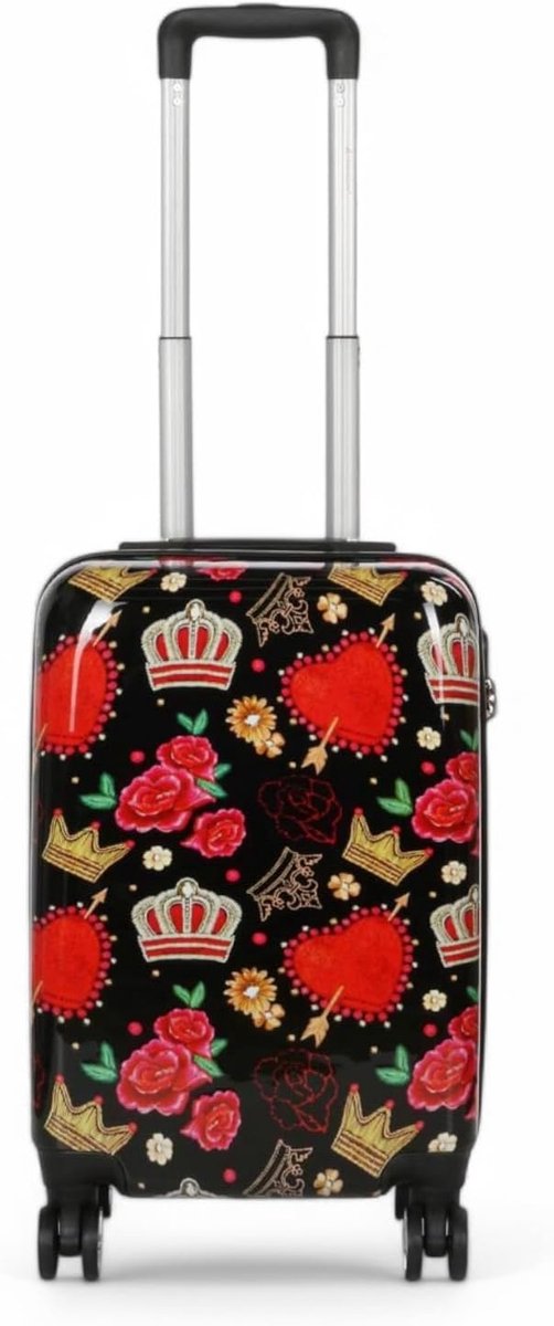 Koffer Set - Reistassen - Vakantie Reizen - Waterdichte Harde Schaal - 55cm 35L - Rozen Print