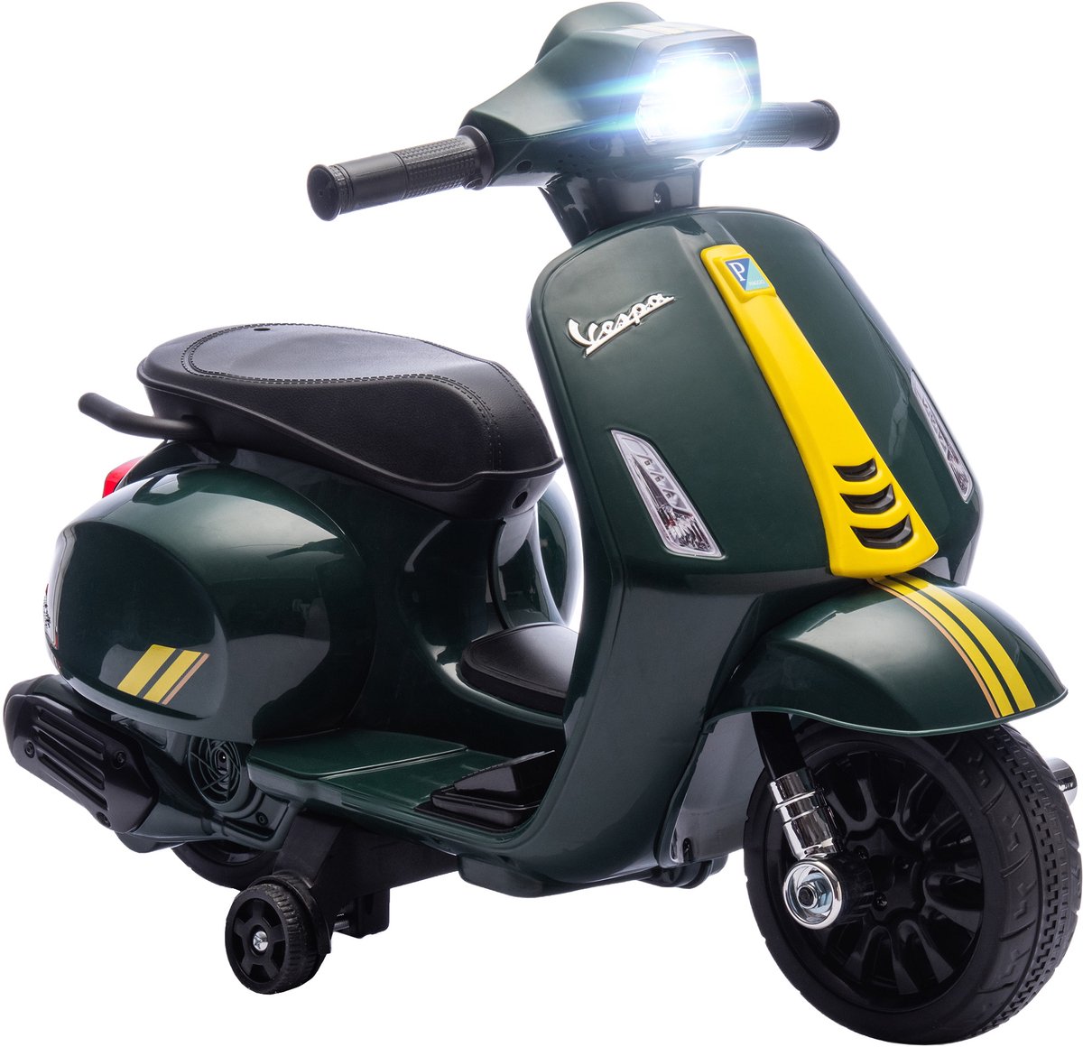AIYAPLAY - Elektrische rijdende motorfiets - PP, metaal - 71L x 37D x 52A cm - Groen