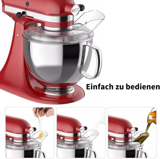Spatdeksel voor Mixer Accessoire - Geschikt voor 4.5-5 Liter Mengkommen - BPA-Vrij van Merkloos — afbeelding 2