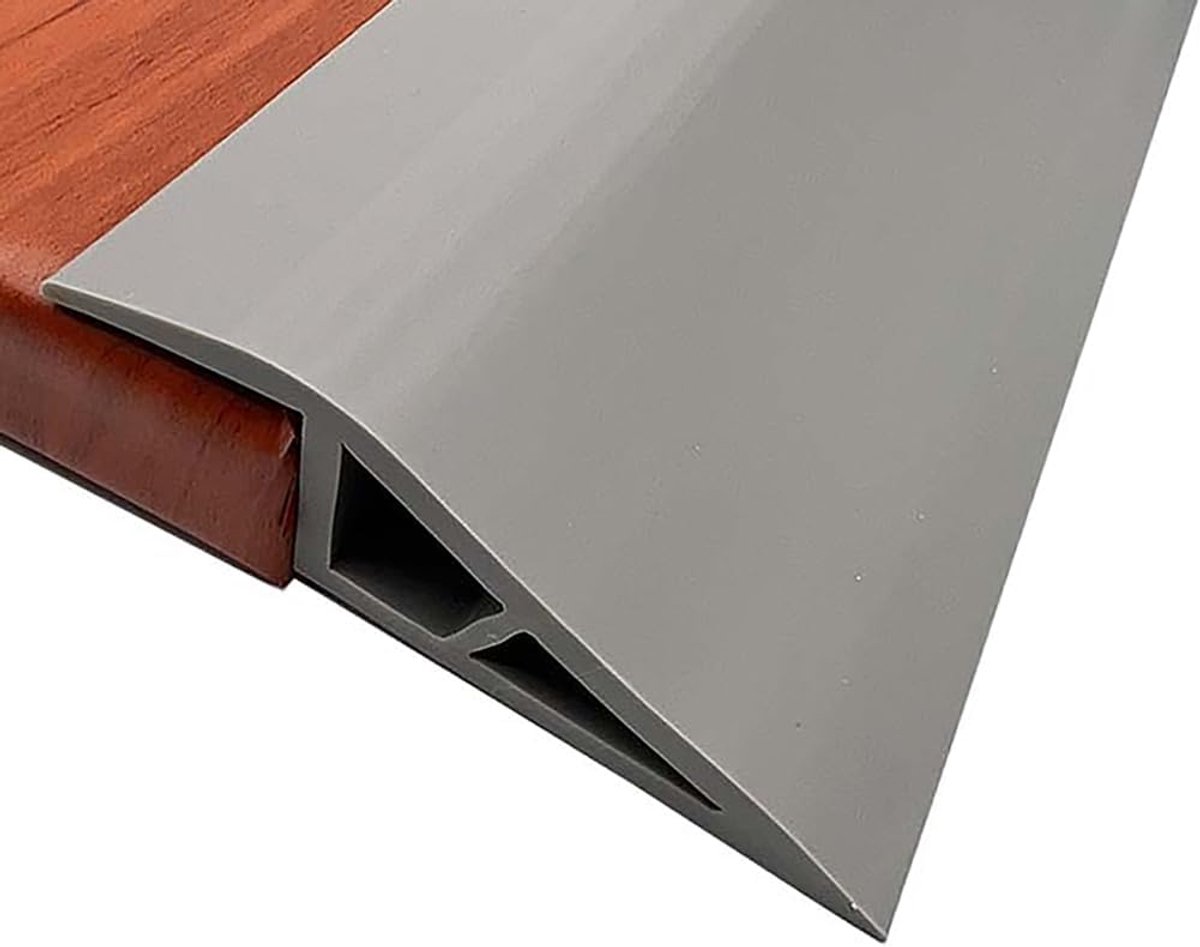 Zelfklevende Drempelhulp Drempelverlager 1m PVC-Rubber voor Deuropeningen en Vloeren