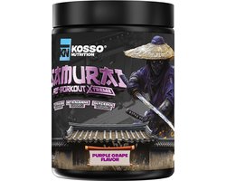 Kosso Nutrition – Samurai Extreme Pre-Workout – Purple Grape – 6000mg L-Citrulline – Energie, Focus & Pomp – 500g