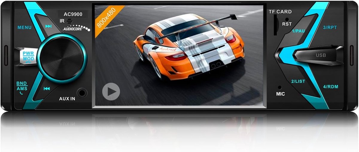 Autoradio met Groot TFT Scherm, Bluetooth en Veelzijdige Media Ondersteuning