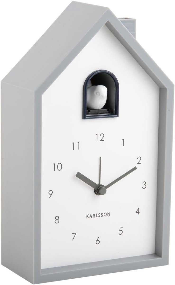 Moderne Wekker Cuckoo Muizen Design Grijs - Stijlvol en Snel Aflezen