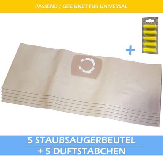 5 Stofzuigerzakken Set & 5 Geurstokjes Compatibel voor diverse Stofzuigermodellen