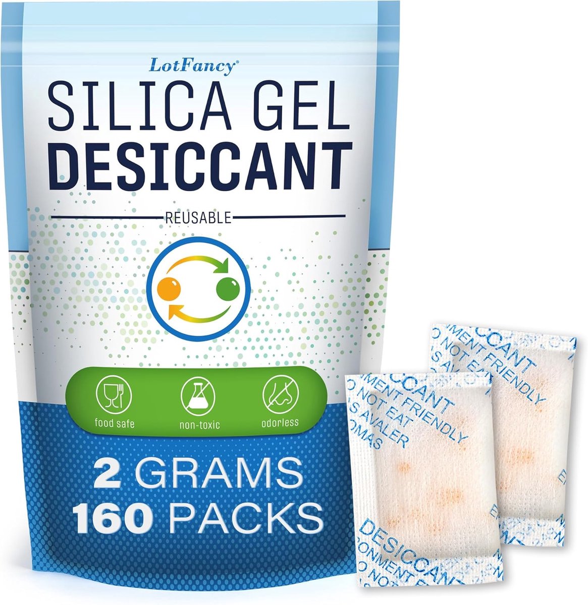 Silica Gel Droogmiddel Pakketjes - Vochtabsorber voor Kleding, Voedsel en Opslag