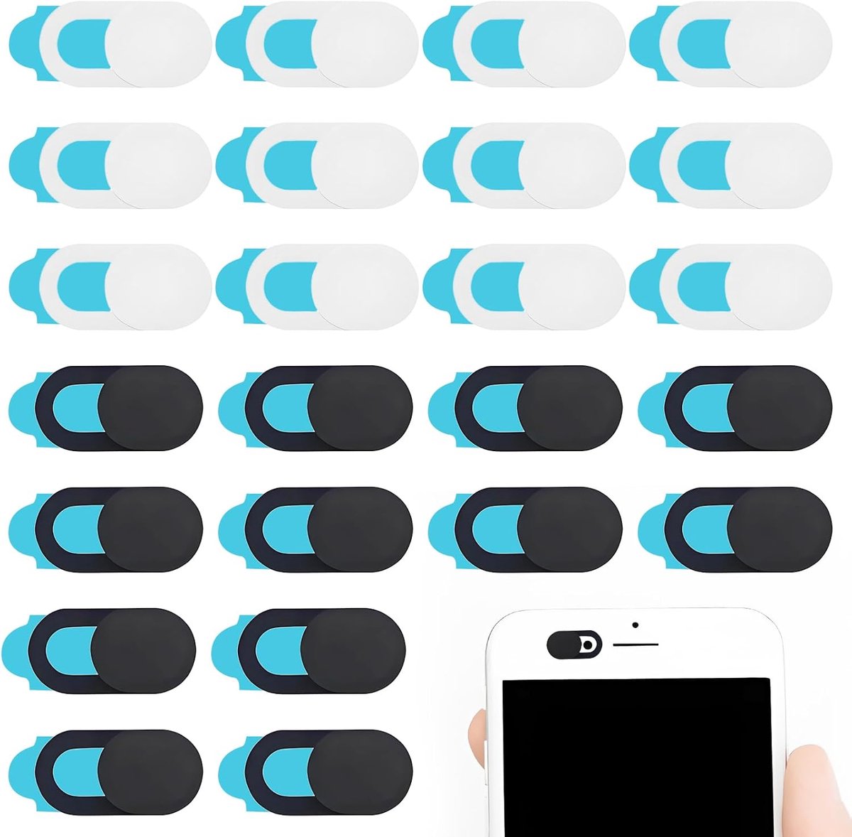 24 Stuks Webcam Covers voor Laptop, Mobiel en Tablet - Privacy Slider