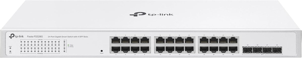 Gigabit Switch met 24 Poorten en 4 SFP Slots voor Thuis en Kantoor