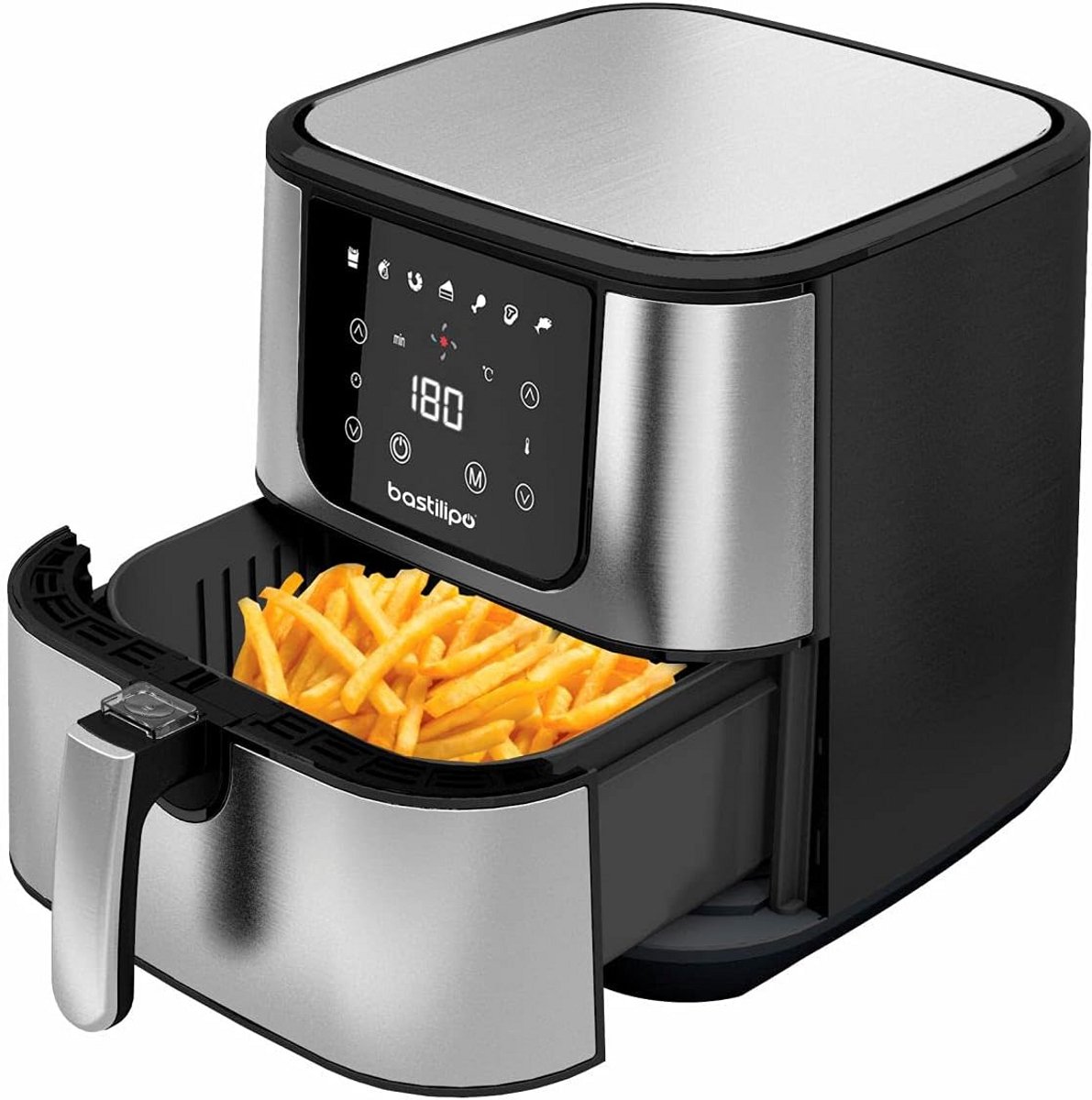 Digitale Luchtfriteuse 5,5 Liter 1800W Met Geborsteld Staal