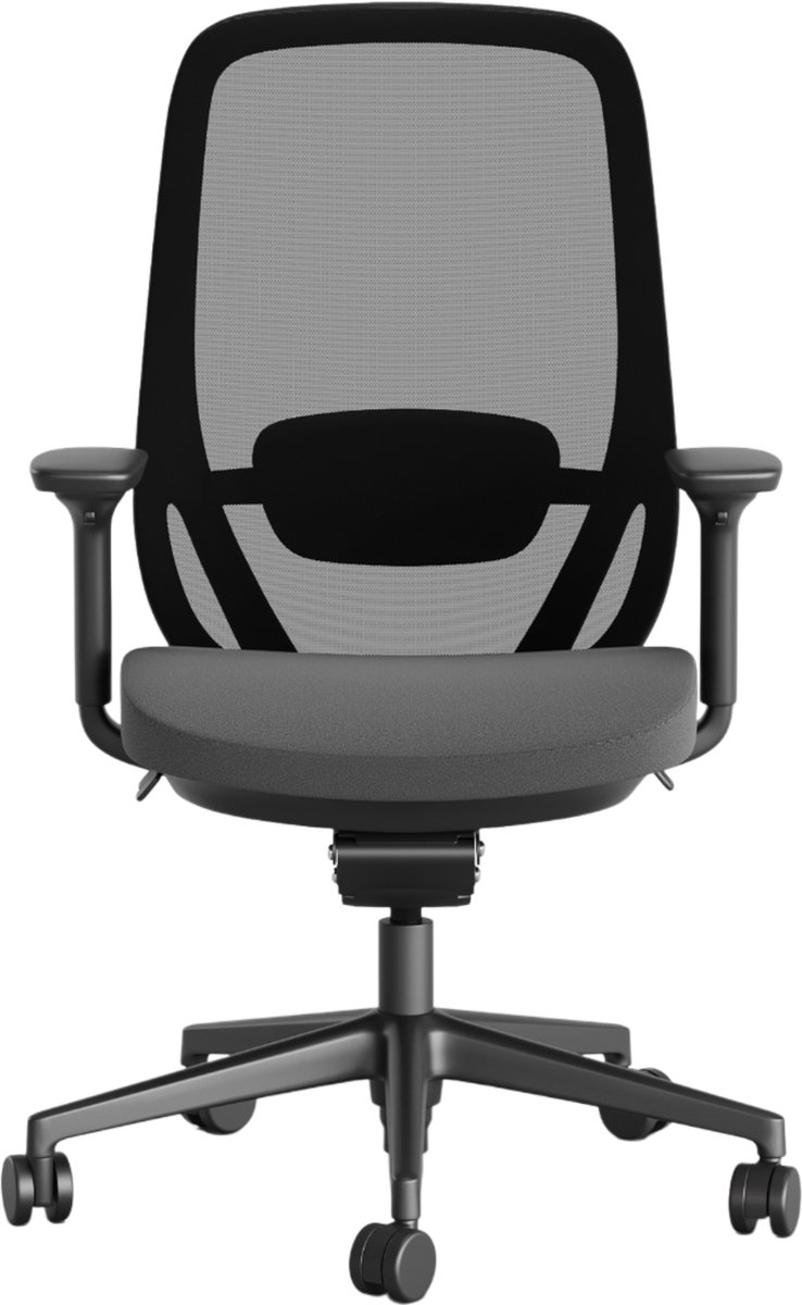 Povag Ergonomische bureaustoel - Bureaustoelen voor volwassenen - Office chair - Met 4D-armsteunen - Volwassenen - Zwart/grijs